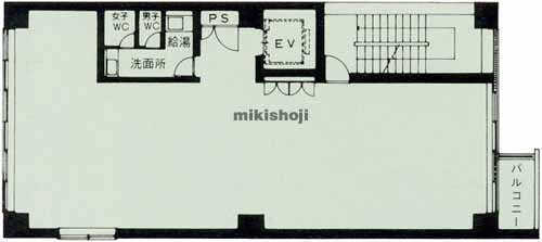 中央区南の５２山京ビル 平面1