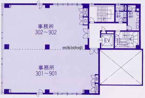 中央区北の第三古久根ビル 平面1