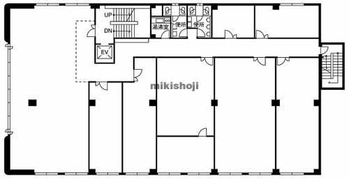 中央区南の円山公園ビル 平面1