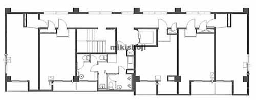 中央区南のエース大通ビル（プログレッシブ・オフィス） 平面1