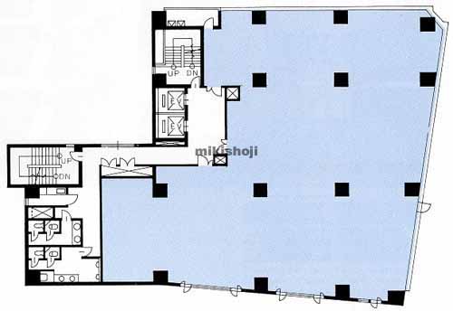 五橋・北目町の五橋ビジネスセンタービル 平面1