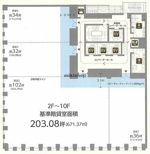 ミレーネＴ仙台ビル 平面1