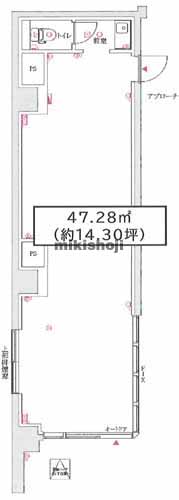 五橋・北目町のプラチナスイート五橋中央 平面1