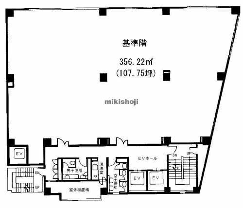 鶴屋町・台町・沢渡の久保田ビル 平面1