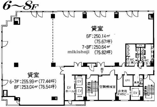 新横浜の日本生命新横浜ビル 平面1