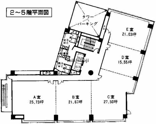藤沢市のカーニープレイス藤沢ビル 平面1