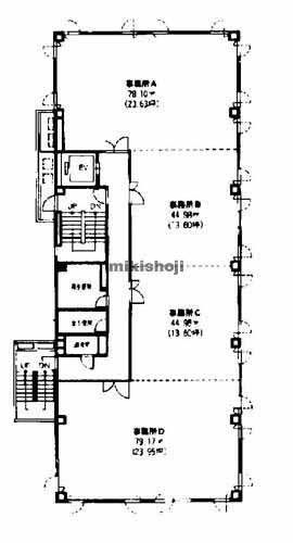 名駅南・平池町の名駅ユタカビル 平面1