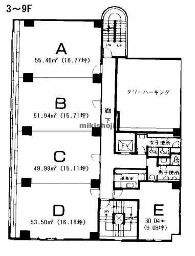 中区その他のウィストリアビル 平面1