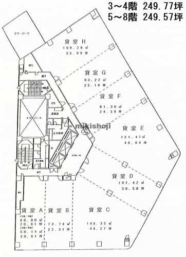 北区全域の大曽根フロントビル 平面1