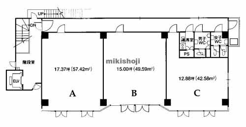 名東区全域の高帆ビル 平面1