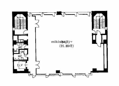 ＡＩＧ静岡ビル(旧:富士火災静岡ビル) 平面1