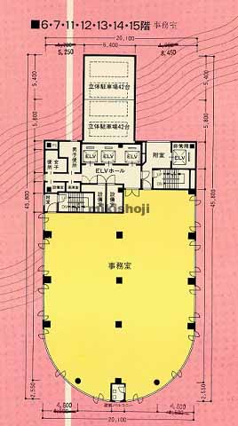 浜松市全域の浜松プレスタワー 平面1