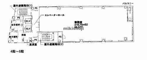名駅・那古野の大一名駅ビル 平面1