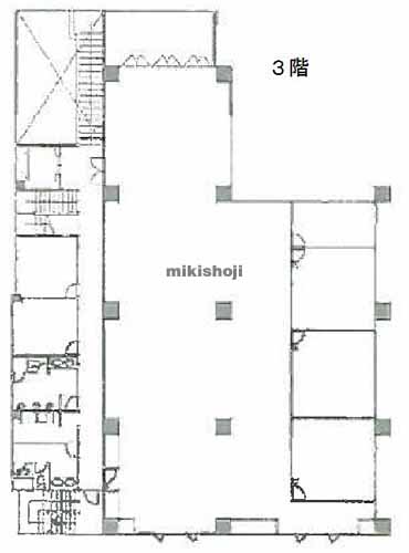 則武・亀島のカルム亀島（事務所棟） 平面1