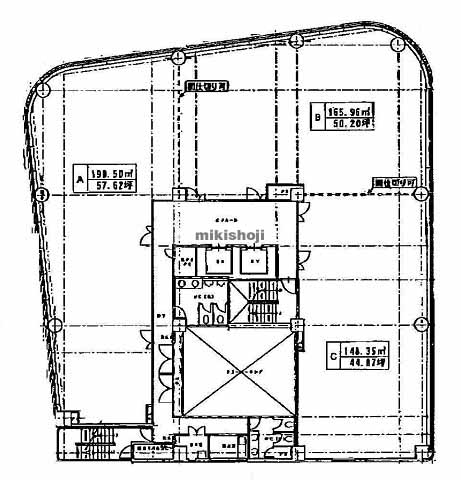 名駅・那古野の愛三ビル 平面1