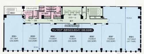 津市全域の津 三交ビルディング 平面1