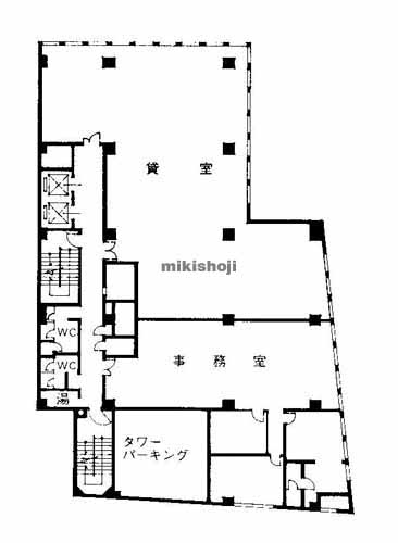 南森町周辺の満電ビル 平面1