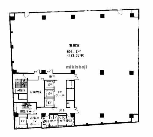 北浜～淡路町のＷＡＫＩＴＡ藤村御堂筋ビル 平面1