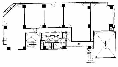 西区他のＡＸＩＳ　ＳＯＵＴＨ四ツ橋ビル 平面1