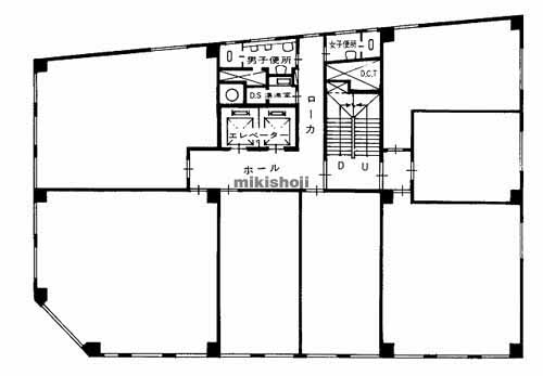 上本町・上汐・生玉町・生玉前町の上六新興産ビル 平面1