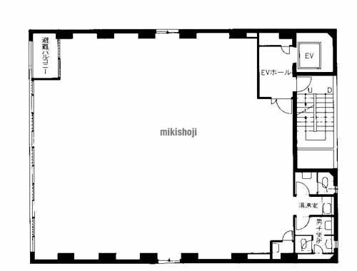 北久宝寺町～博労町の船場エースビル 平面1