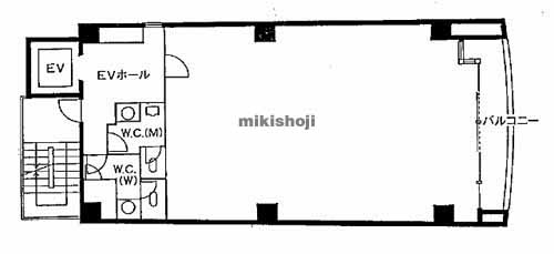 南森町周辺のエフワンビル 平面1