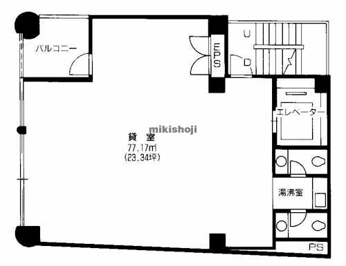 中央区他の日本エルコート谷町ビル 平面1