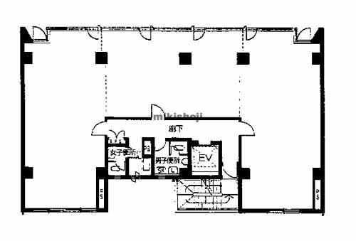 阿倍野区他の西田辺林ビル 平面1
