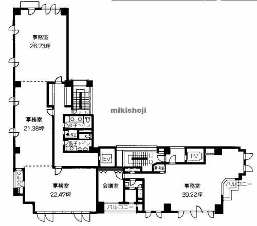 中央区他のシイナＨＤビル谷町 平面1