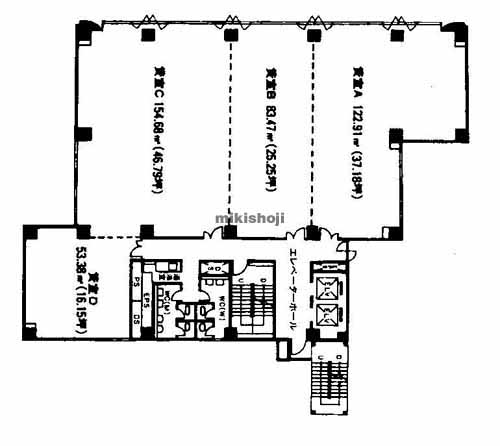 中京区の京都第一生命泉屋ビル 平面1