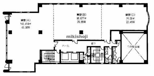 中京区のヤサカ烏丸御所南ビル 平面1