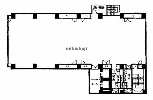 八幡通・磯辺通・浜辺通のカサベラＦＲ２ビル 平面1