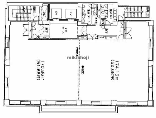 三宮町・明石町・江戸町・京橋・海岸通のベイ・ウイング神戸ビル 平面1