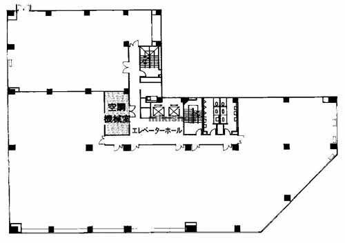 松山市の愛媛新聞・愛媛電算ビル 平面1
