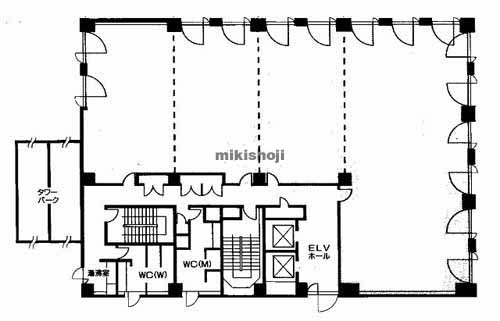 富山市の富山フコク生命第２ビル 平面1