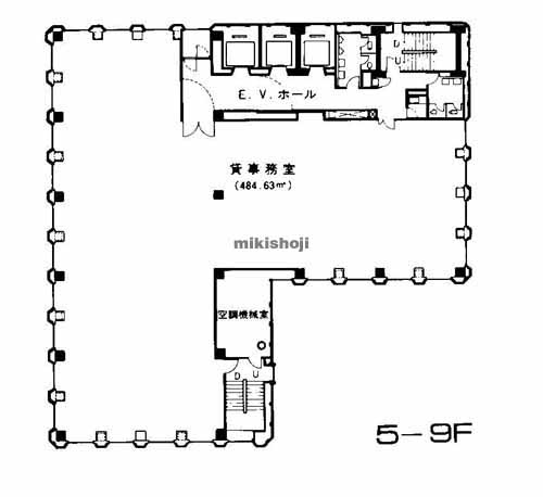金沢市の朝日生命金沢ビル 平面1