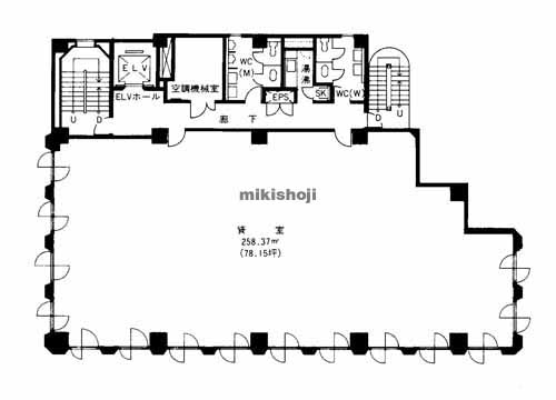 金沢市の朝日生命金沢第３ビル 平面1