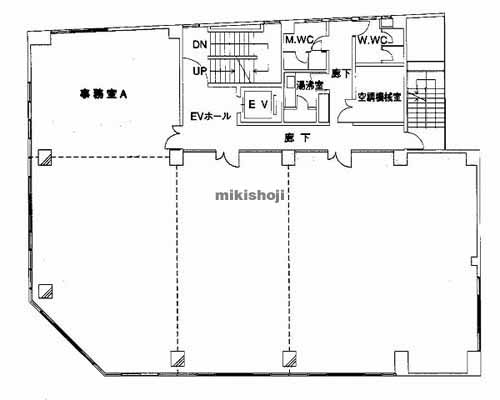 福井市の旧三井住友海上福井ビル 平面1