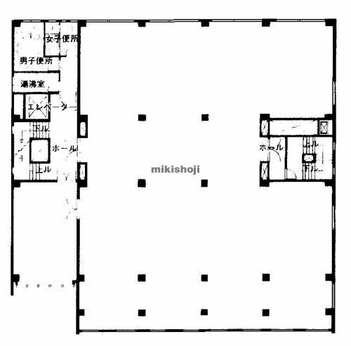 岡山市の本町ビル 平面1