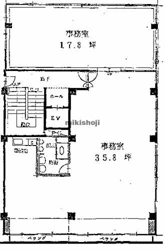 西宮市の安田ビル１号館 平面1