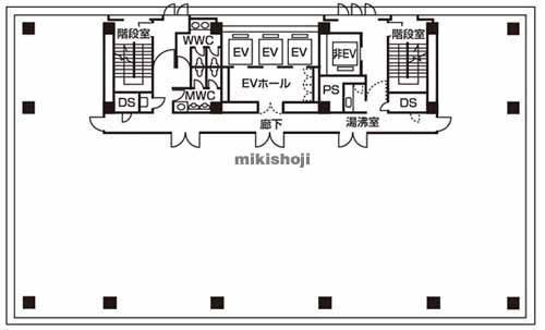 三宮町・明石町・江戸町・京橋・海岸通のシップ神戸海岸ビル 平面1
