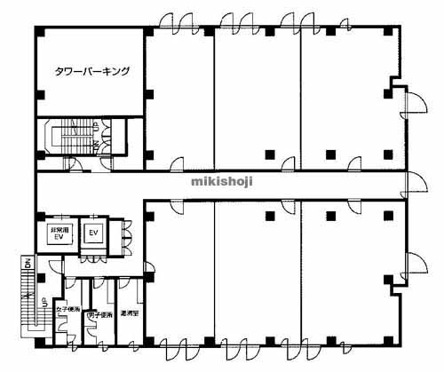 姫路市の姫路センタービル 平面1
