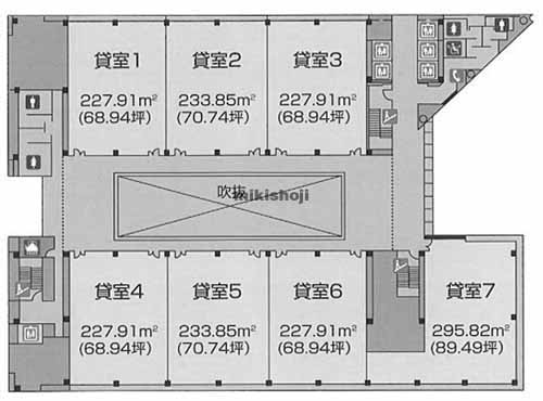 中央区他の国際健康開発センタービル 平面1