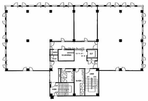 彦根市の上野ビル本館 平面1