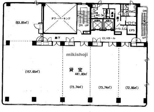 博多駅前・中央街のシティ２２ビル 平面1