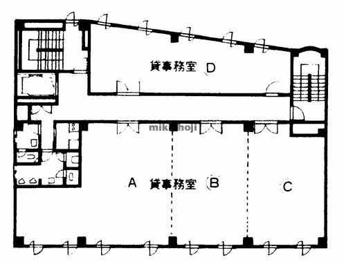 渡辺通・春吉の春野ビル 平面1