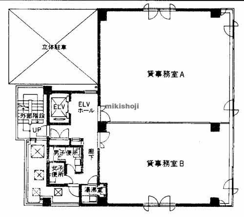 天神のＷビルディング天神 平面1