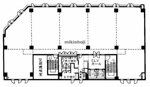 大分市の損保ジャパン大分ビル 平面1