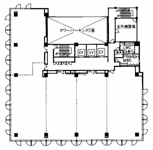 佐賀市の朝日生命佐賀駅前ビル 平面1
