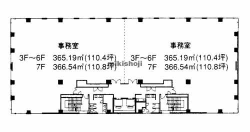 博多駅東・駅南の福岡アーセオンビル 平面1